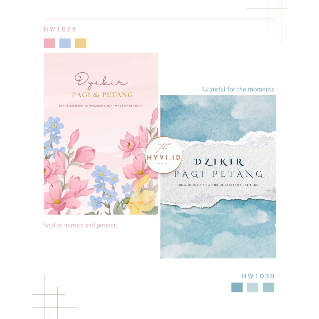 Souvenir Buku Dzikir Pagi Petang Aesthetic Custom