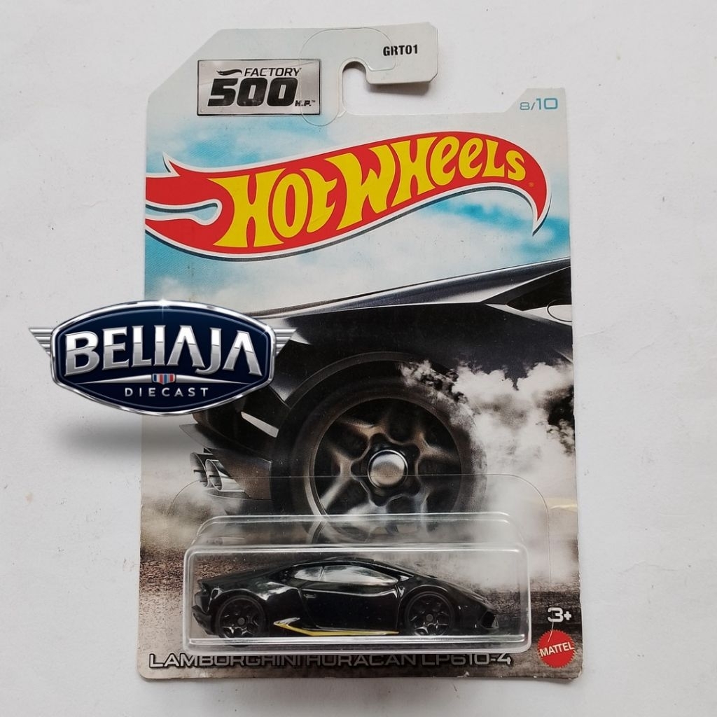 HOT WHEELS LAMBORGHINI HURACAN LP-610 4 BLACK FACTORY 500 HP