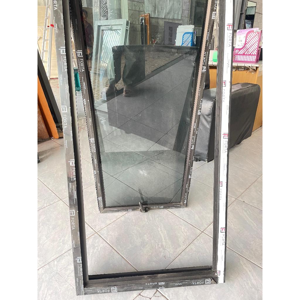 Jendela aluminium jungkik 60x120