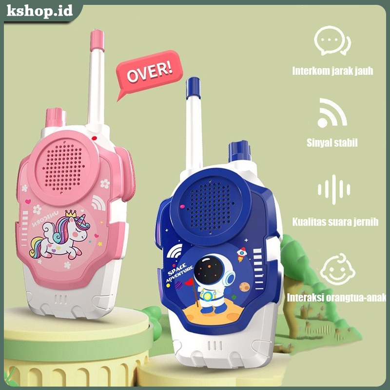 Mainan Anak Handy Talky Wireless Walkie Talkie 2pcs Jarak Jauh 300 Meter Edukasi Mainan