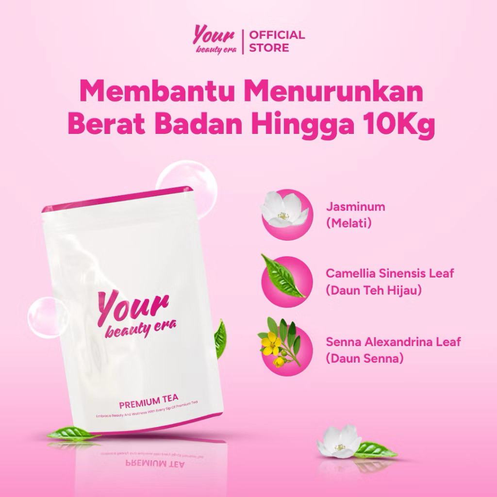 

Your Beauty Era - 1 Pouch Isi 20 Tea Bag | Teh Pelangsing Herbal | Teh hijau | Teh detox Teh Diet Pelangsing Badan Herbal dan Peluntur Lemak Terampuh Detox Herbal Kemasan