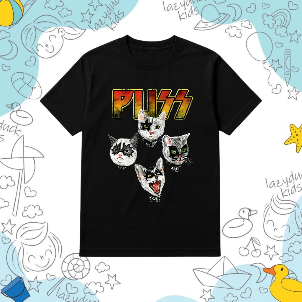 BAJU DISTRO KAOS ANAK LAKI LAKI MOTIF KUCING METAL UMUR 1 - 10 TAHUN