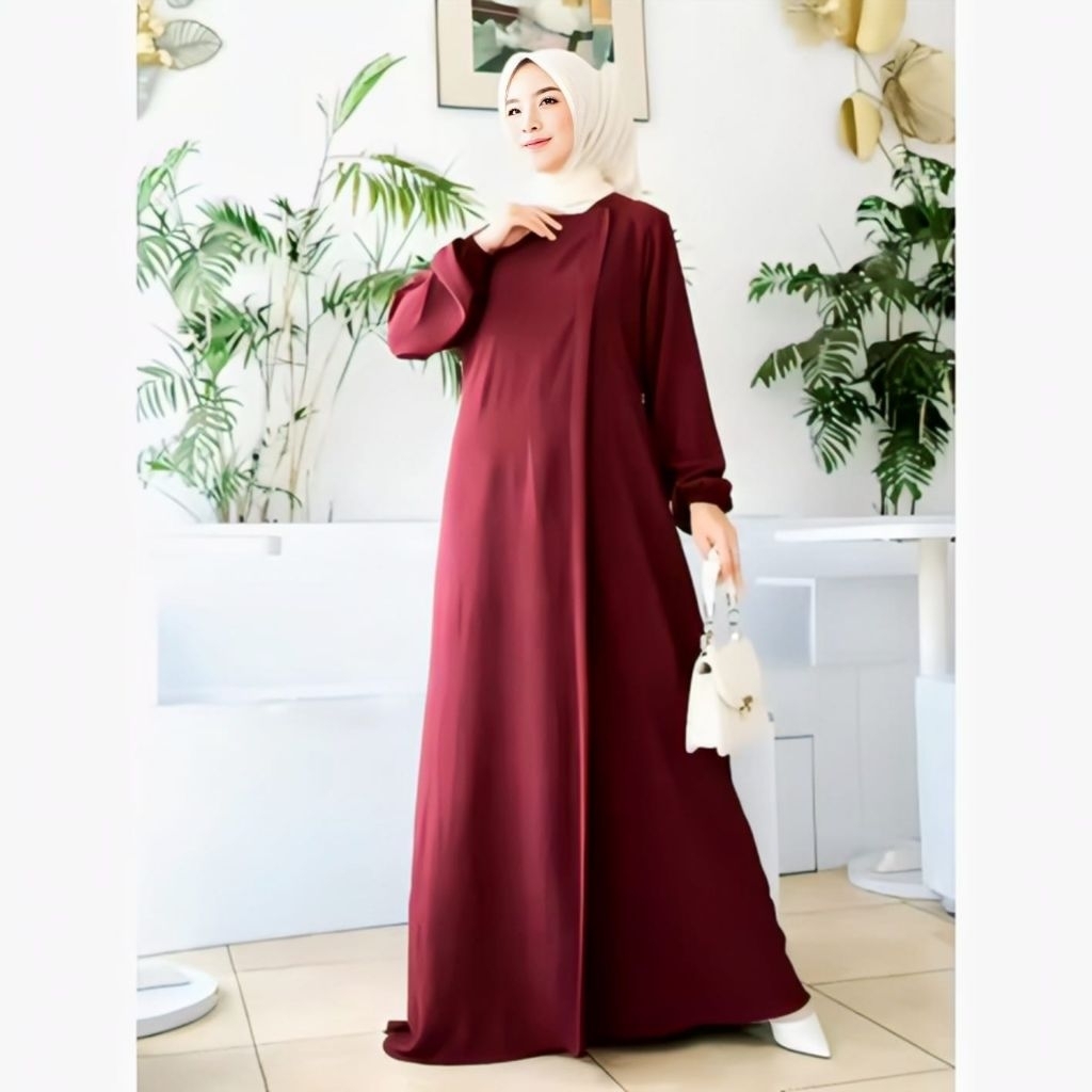 Maryam Dres Gamis Terbaru Wanita Crinkle Airflow Premium