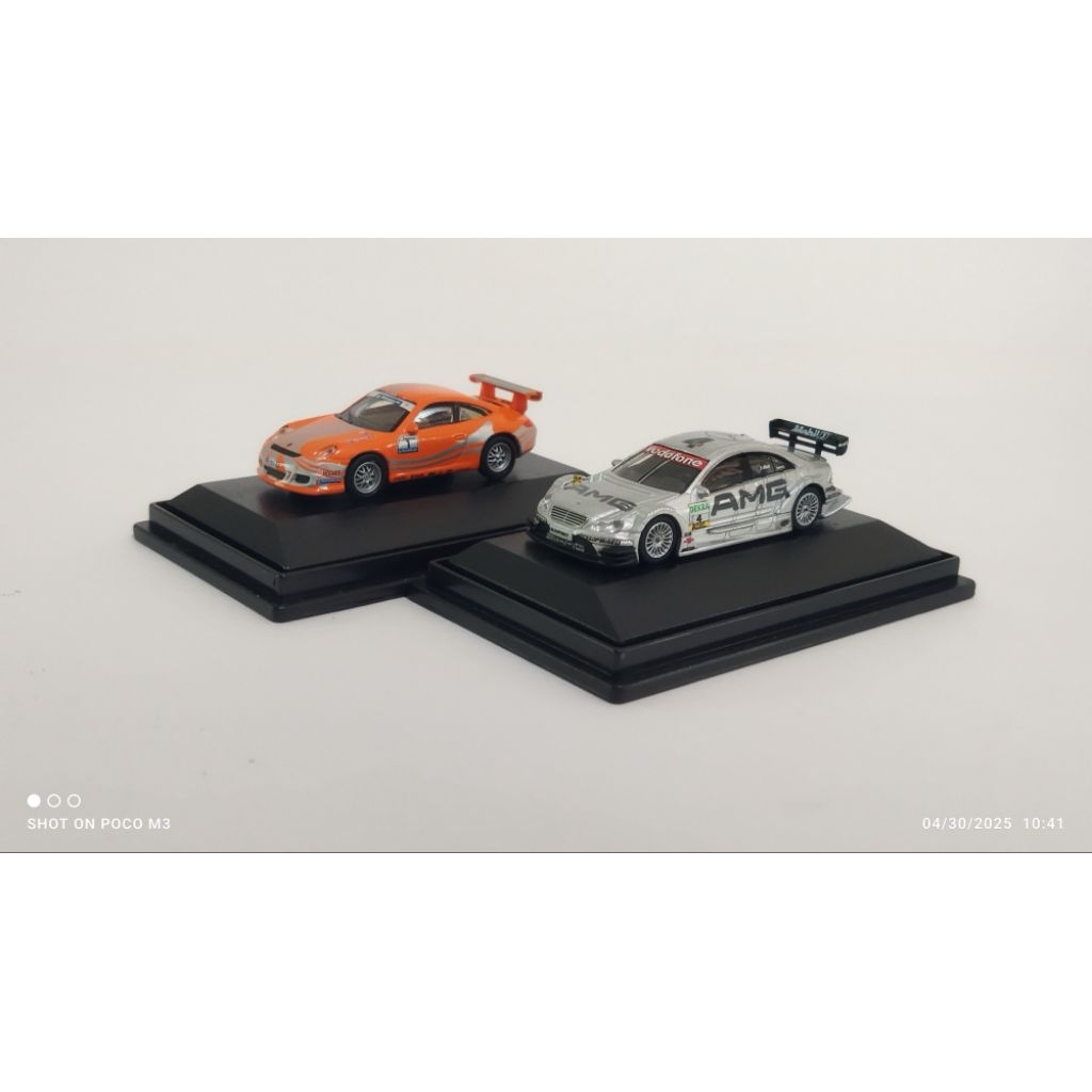 Diecast Model Collection High Speed skala 1:87 Mercedes Benz C-Class dan Porsche 911