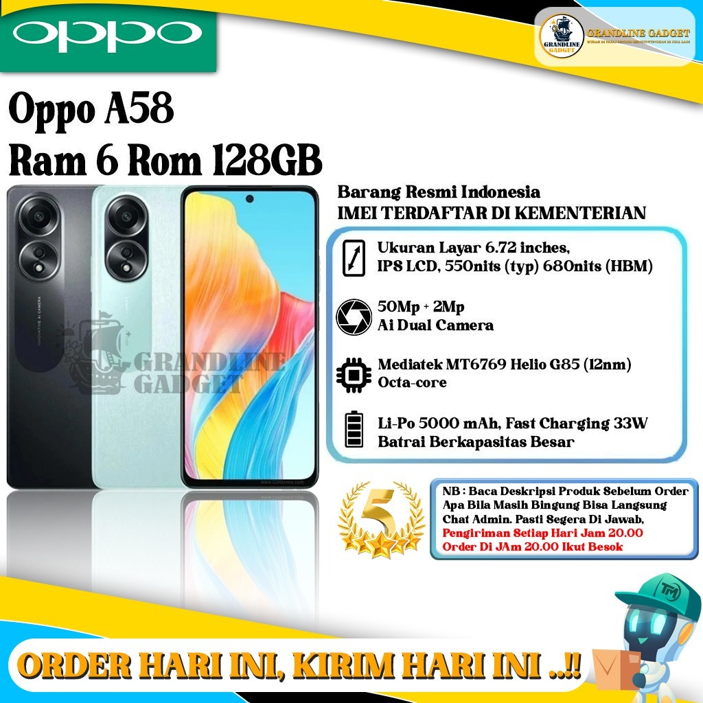 0 P P 0 A58 RAM 6 ROM 128GB / RAM 8 ROM 128GB