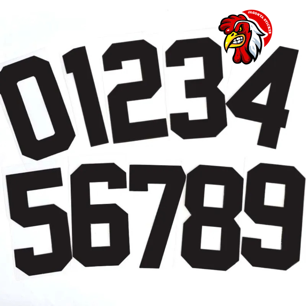 

stiker angka Big Number Letter cutting Sticker 0-9 Digital Number ukuran besar