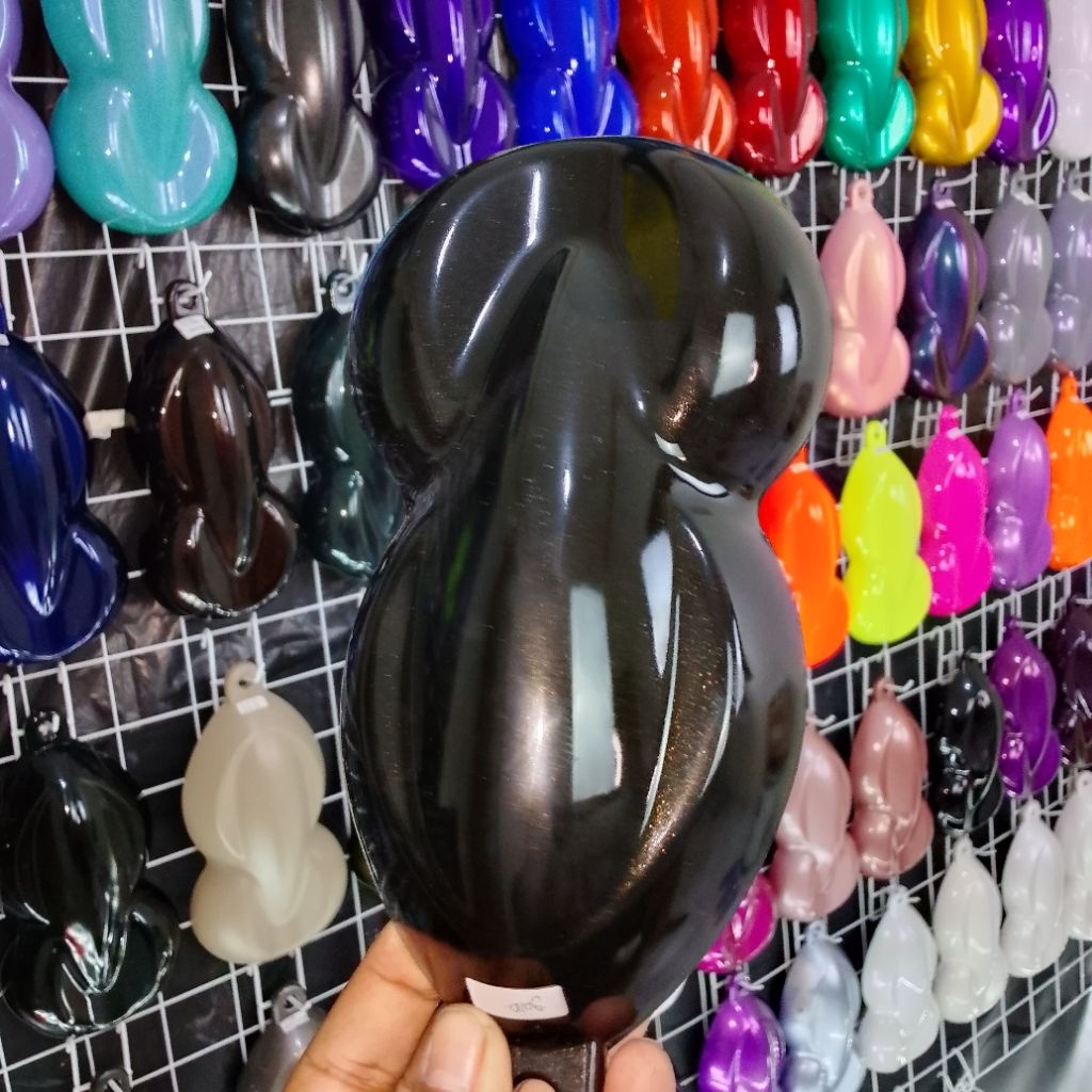 Cat Black Lembayung Gold pu /Hitam Metalic Gold Motor Mobil 500ml