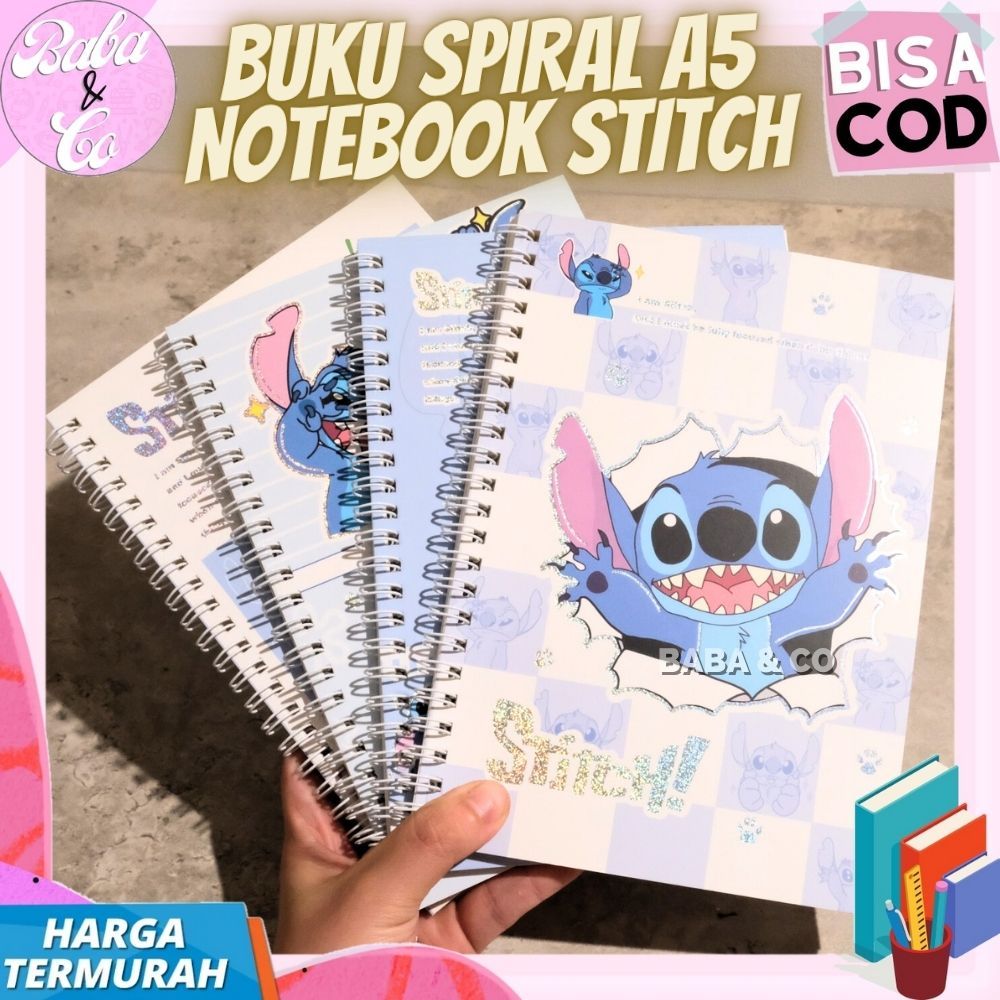 

BUKU TULIS A5 STITCH LUCU UNIK MURAH BUKU A5 SPIRAL STITCH BLUE SERIES BUKU SPIRAL A5 NOTEBOOK A5 STITCH LILO LUCU IMUT MURAH COD