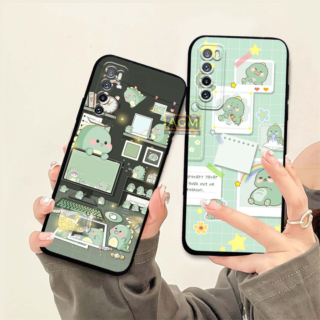 Case Huawei Nova 7- Case hp Procamera Terbaru - casing Hp Huawei Nova 7 [Motif Kartun Dino] - AGM Ca