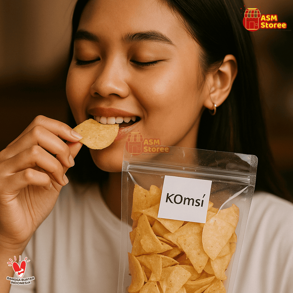

Kripik Singkong Daun Jeruk KOMSI - Camilan Renyah Gurih Wangi Khas | Snack Kekinian Halal