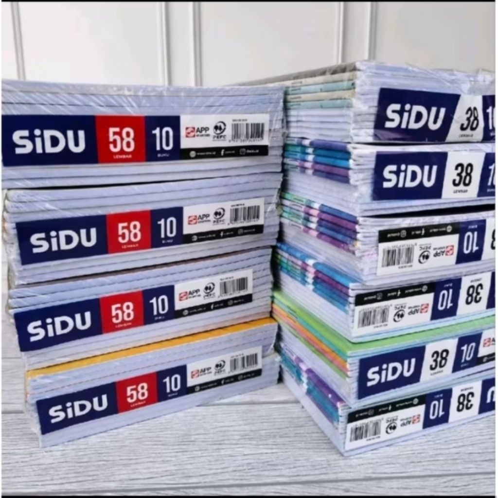 

Buku Tulis SIDU/Sinar Dunia 58 lembar Skola 58 Lembar YOU 50 lembar, isi 10 pcs/pack