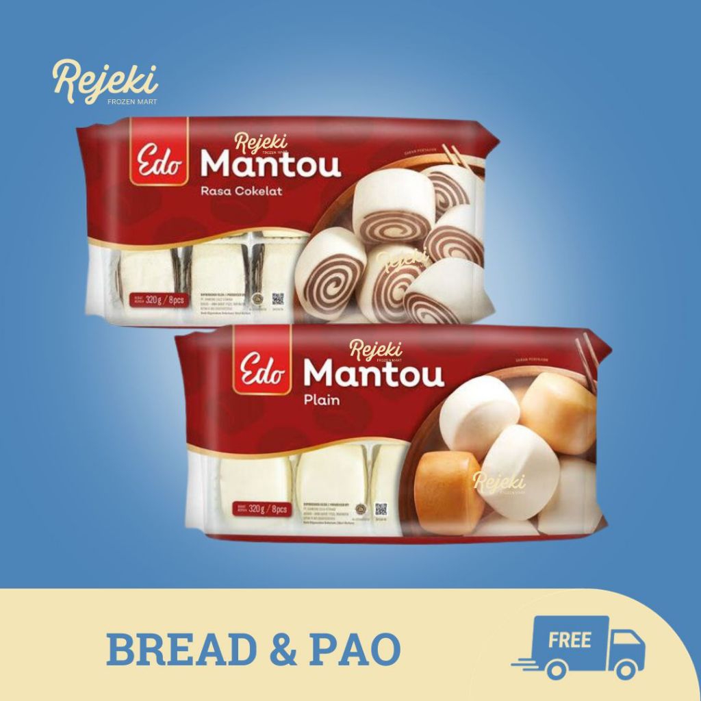

Edo Mantou Plan & Mantou Coklat / Mini Mantou Plain - Rejeki Frozen