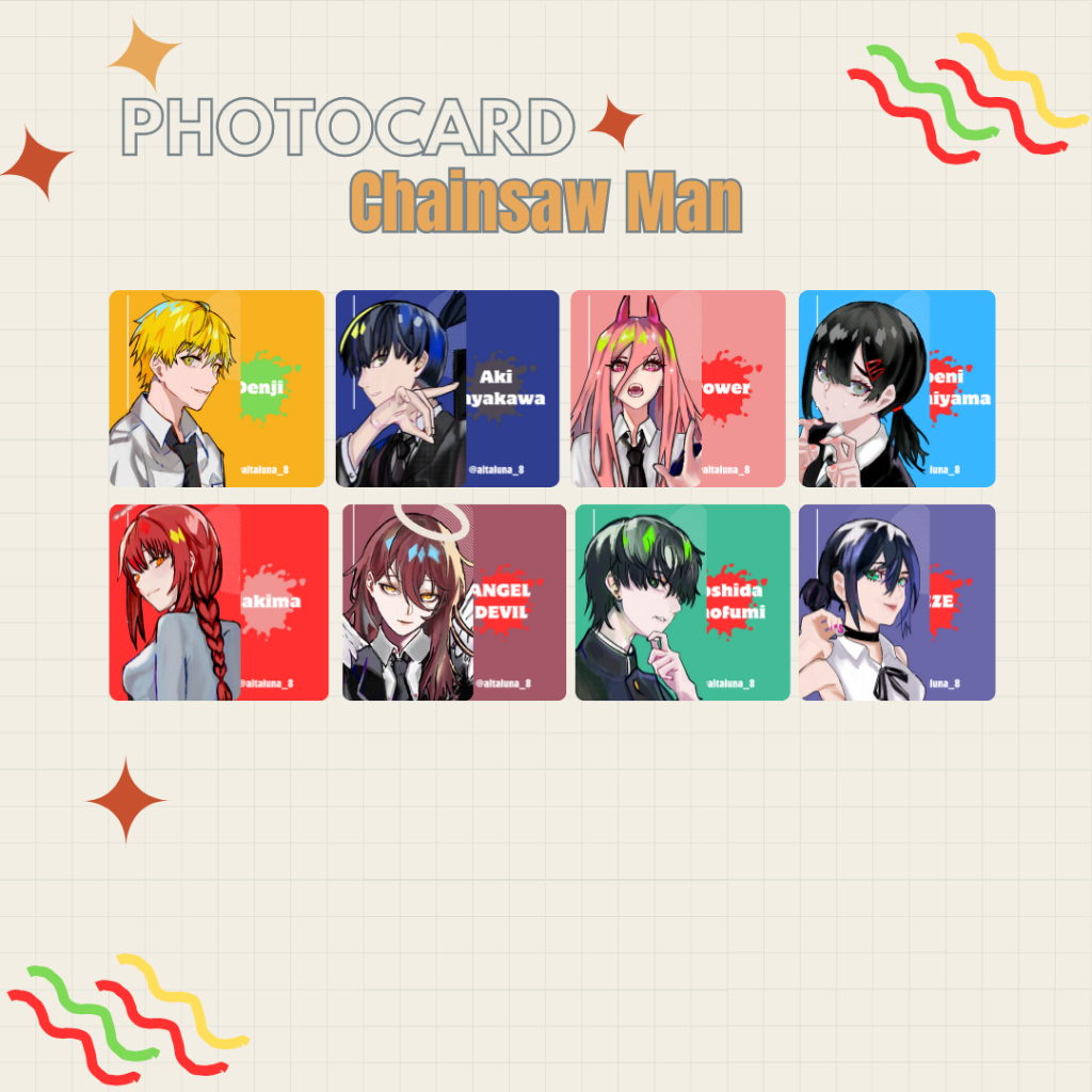 [FANMERCH] Photocard Chainsaw Man