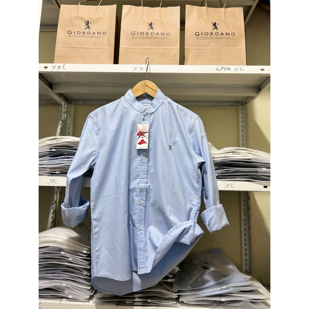 KEMEJA KOKO PRIA PANJANG LENGAN KERAH SANGHAI GIORDANO