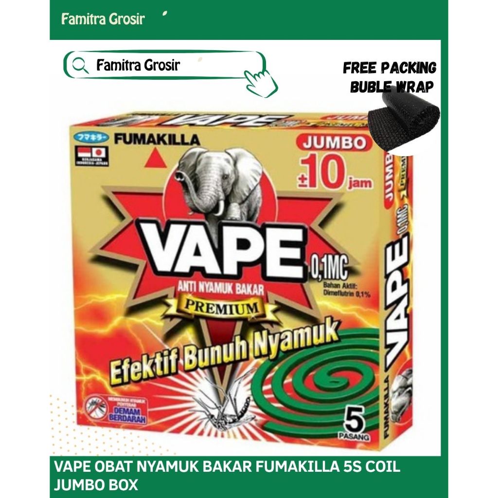 OBAT NYAMUK BAKAR VAPE  FUMAKILLA 5S COIL JUMBO BOX