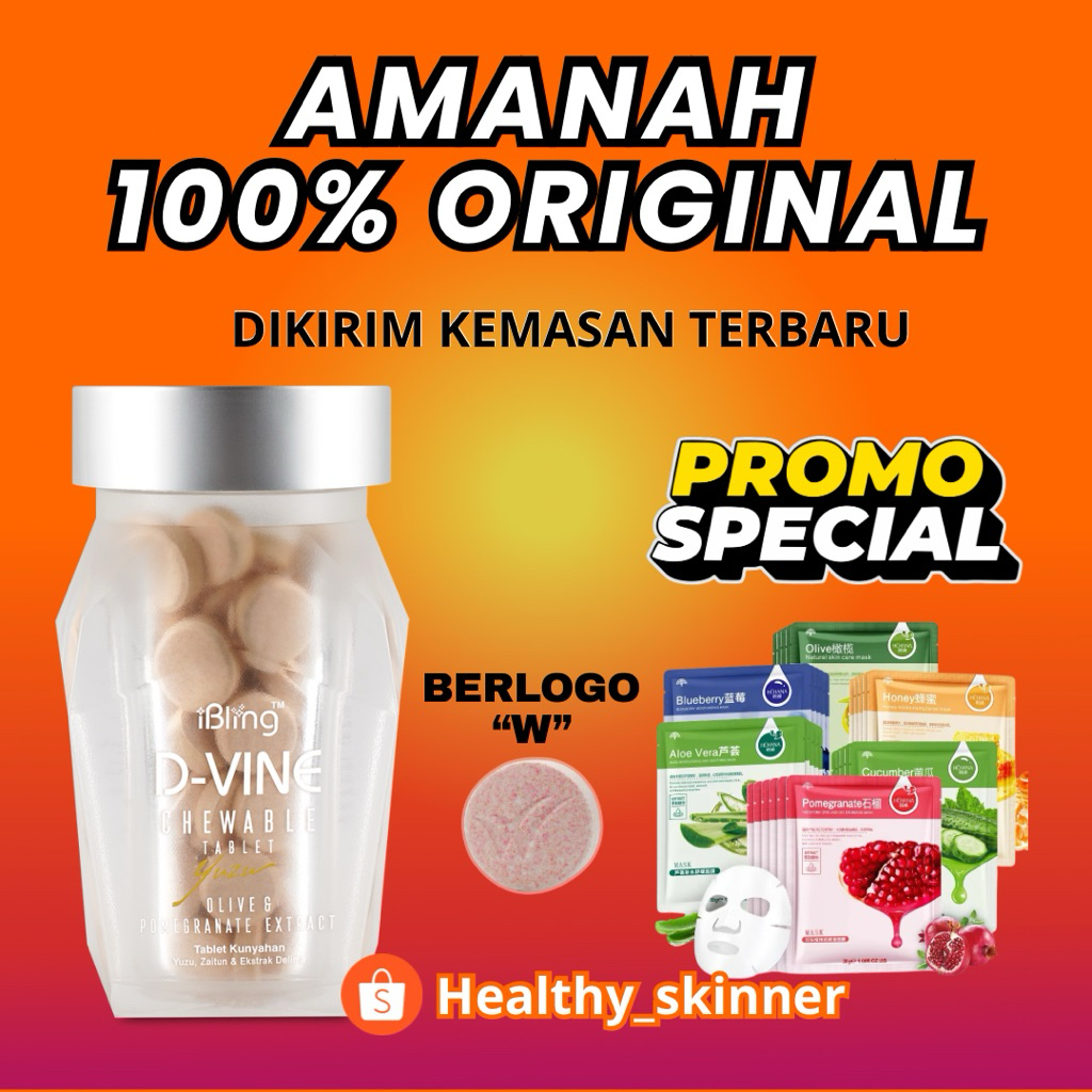 DVINE D VINE COLLAGEN KEMASAN BARU ISI 60 TABLET