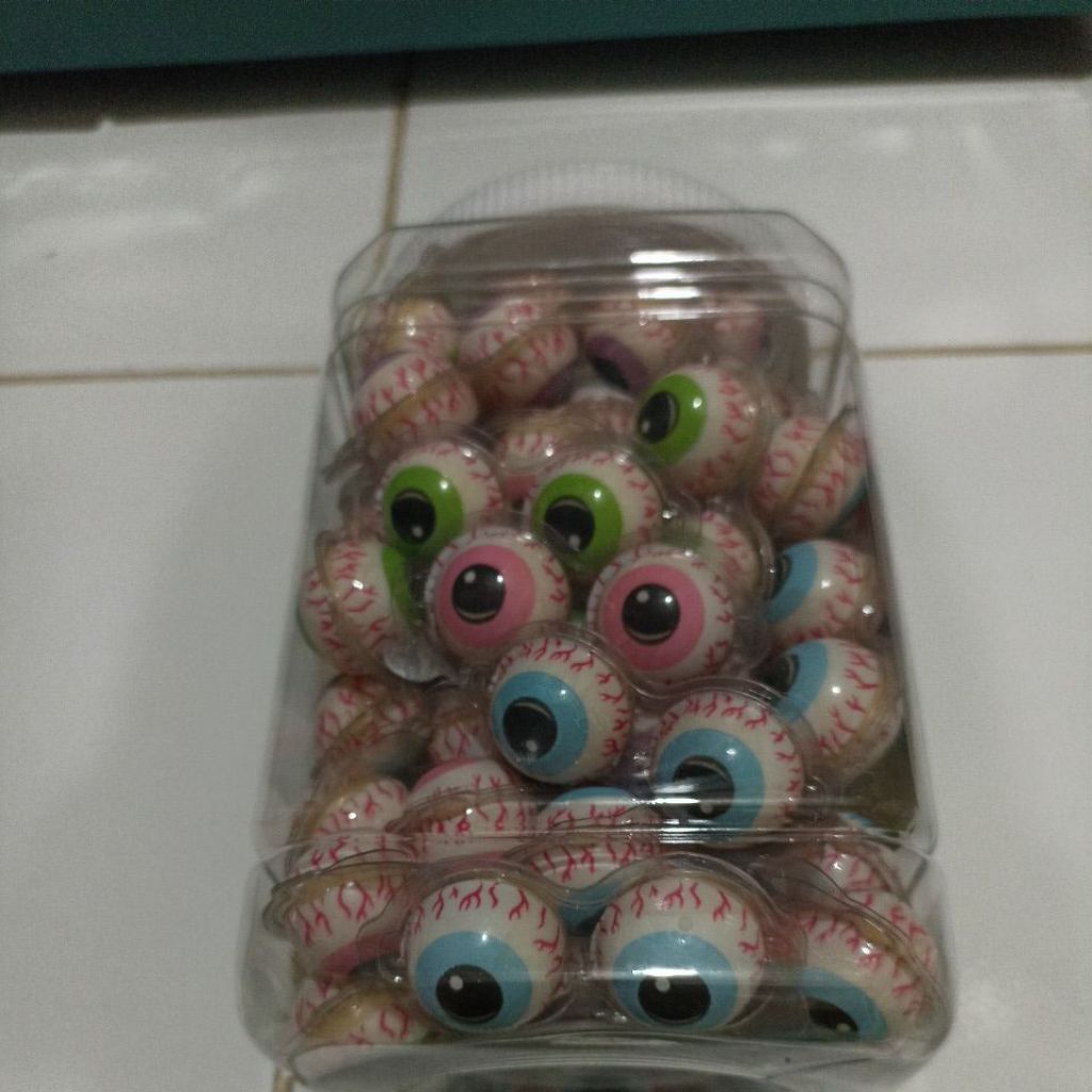 

permen Lunak double mata 50 pcs/toples