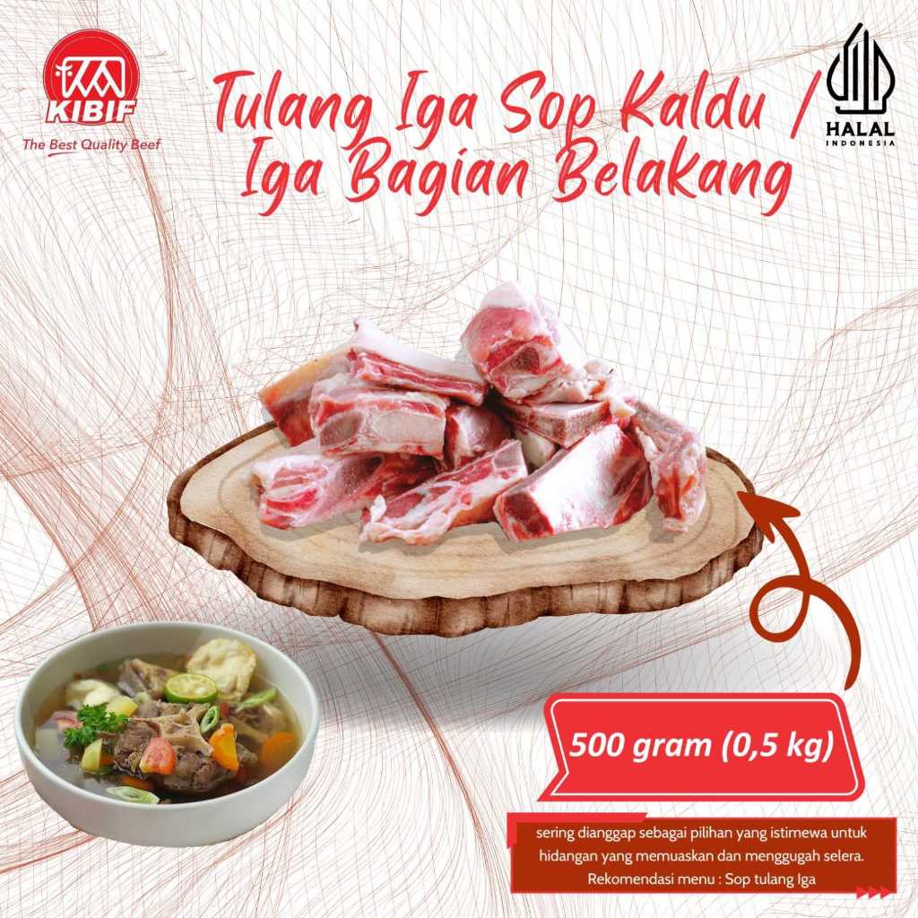 

Tulang Iga Sop Kaldu / Iga Bagian Belakang 500 gr