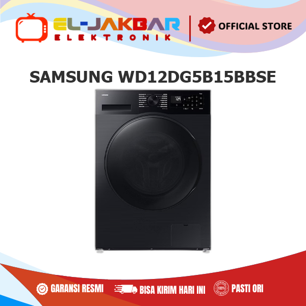 SAMSUNG WD12DG5B15BBSE Mesin Cuci 12+7 kg Front-load Combo AI Ecobubble™