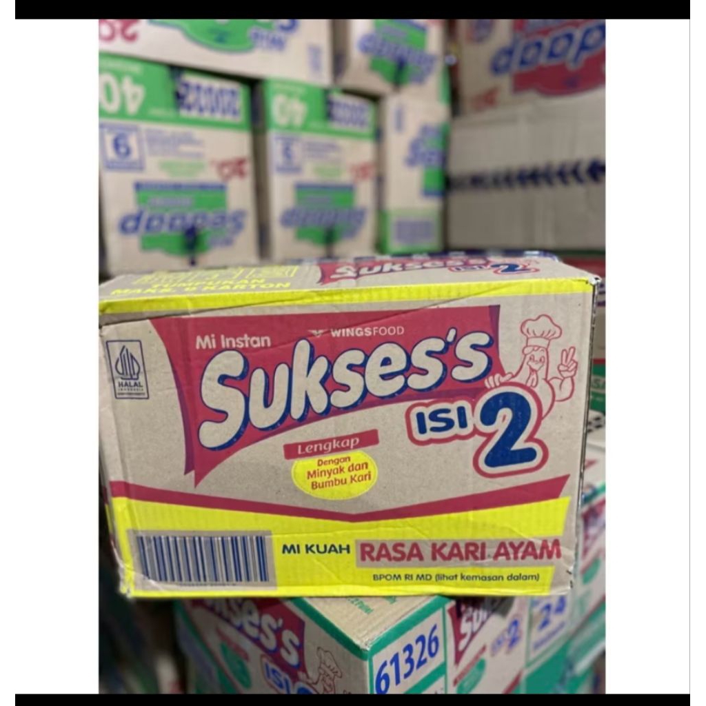 

mie sukses isi 2 rasa kari ayam karton