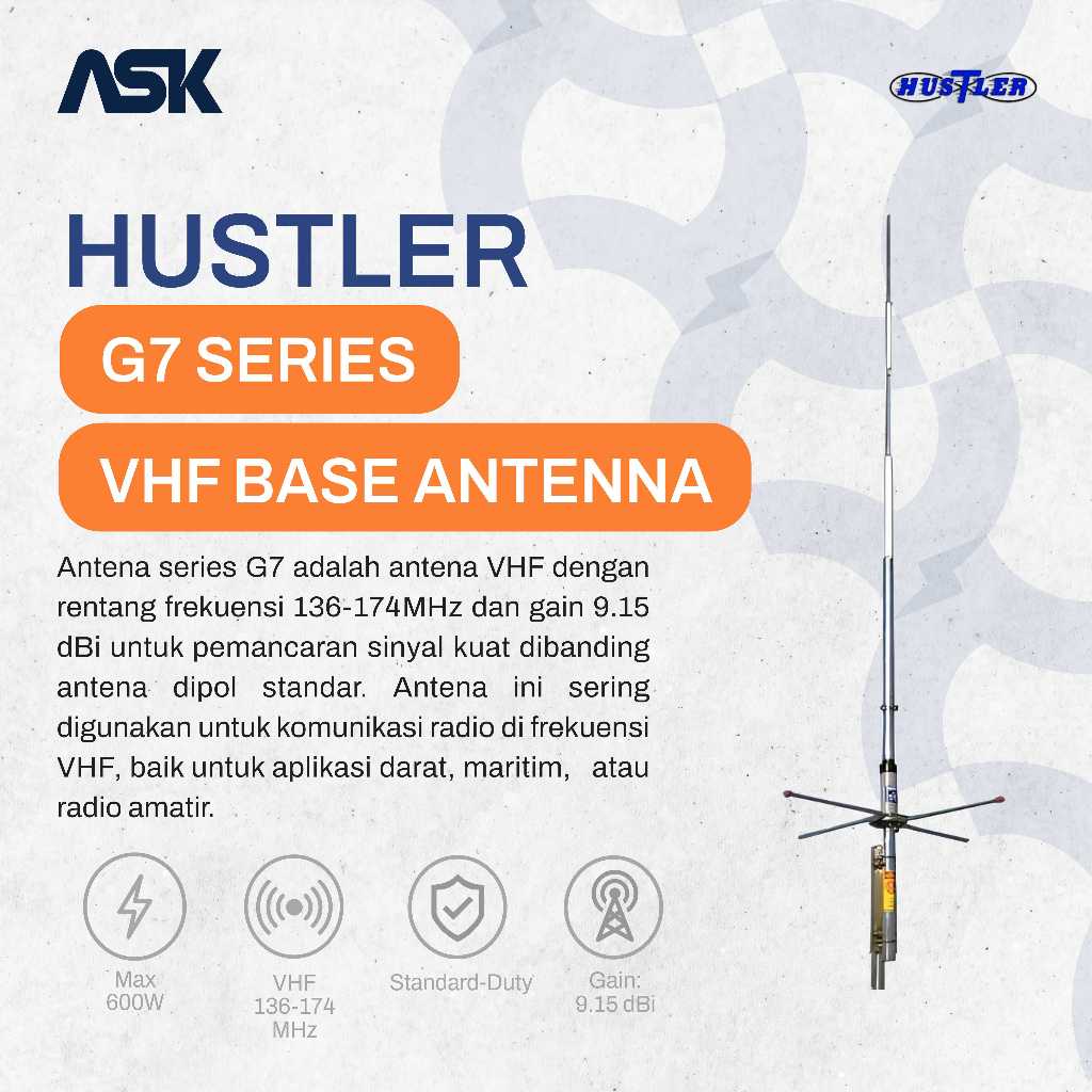 Antena G7 Series HUSTLER / Antenna G 7