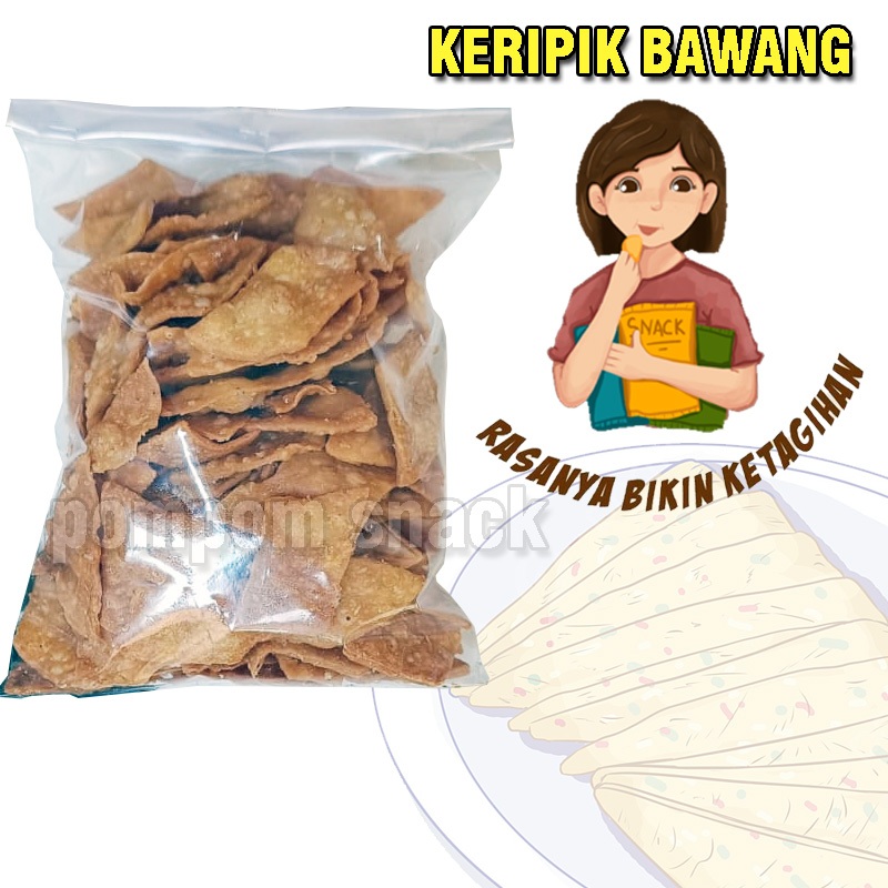 

Keripik bawang rasa original -100gr - kripik cemilan enak renyah