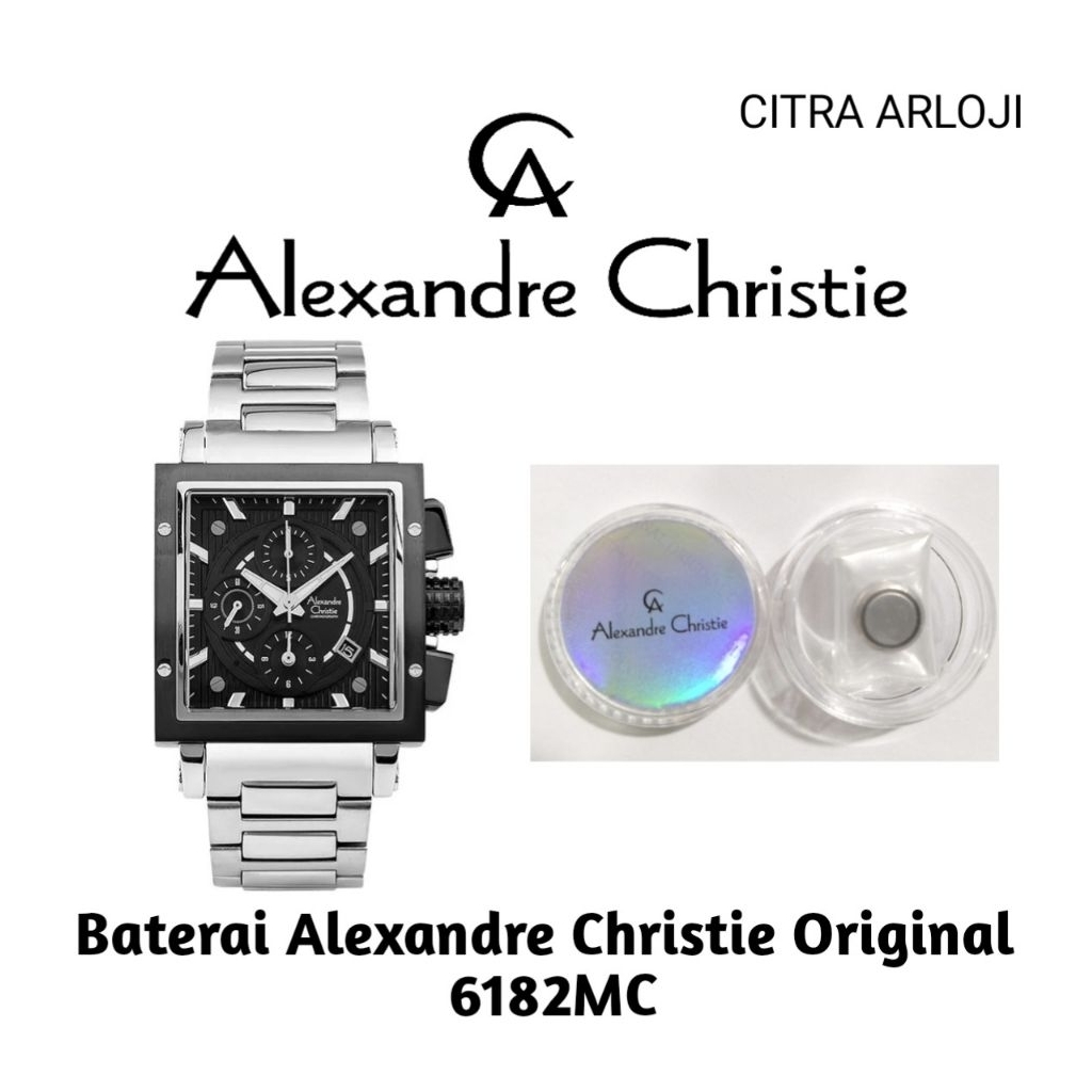 Baterai jam tangan Alexandre christie 6182MC Original