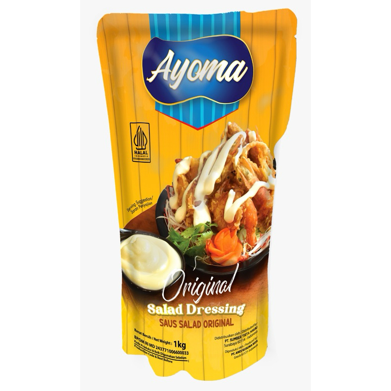 

AYOMA Saus Salad Original 1kg Mayones Rasa Segar untuk Salad Favorit