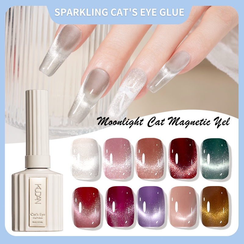 COD  Kudan Shimmer  Cat Eye UV Gel Nail Polish  Cat Kuku Kutek Magnetic Powder Nail Art  MZ026