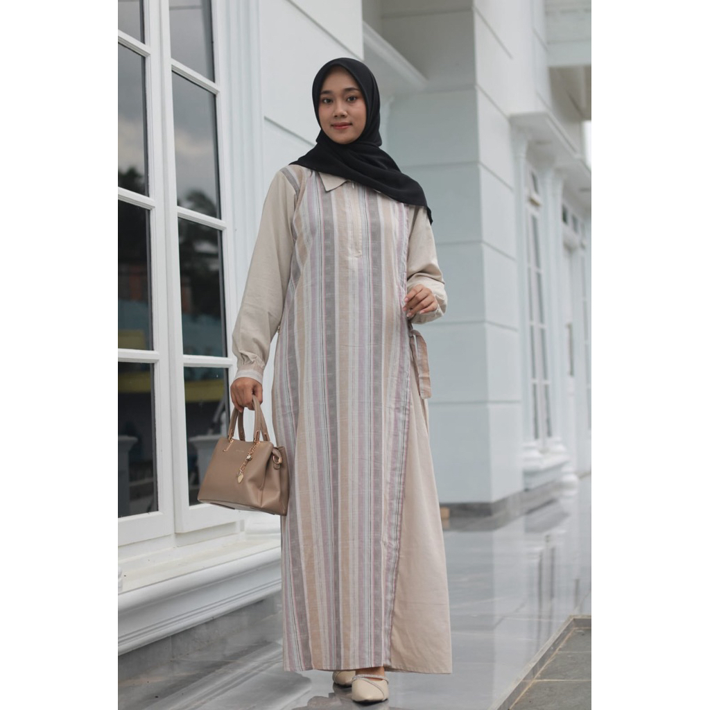 Dns-Mizawa Dress-Bahan Katun Triset-Gamis Wanita Dewasa