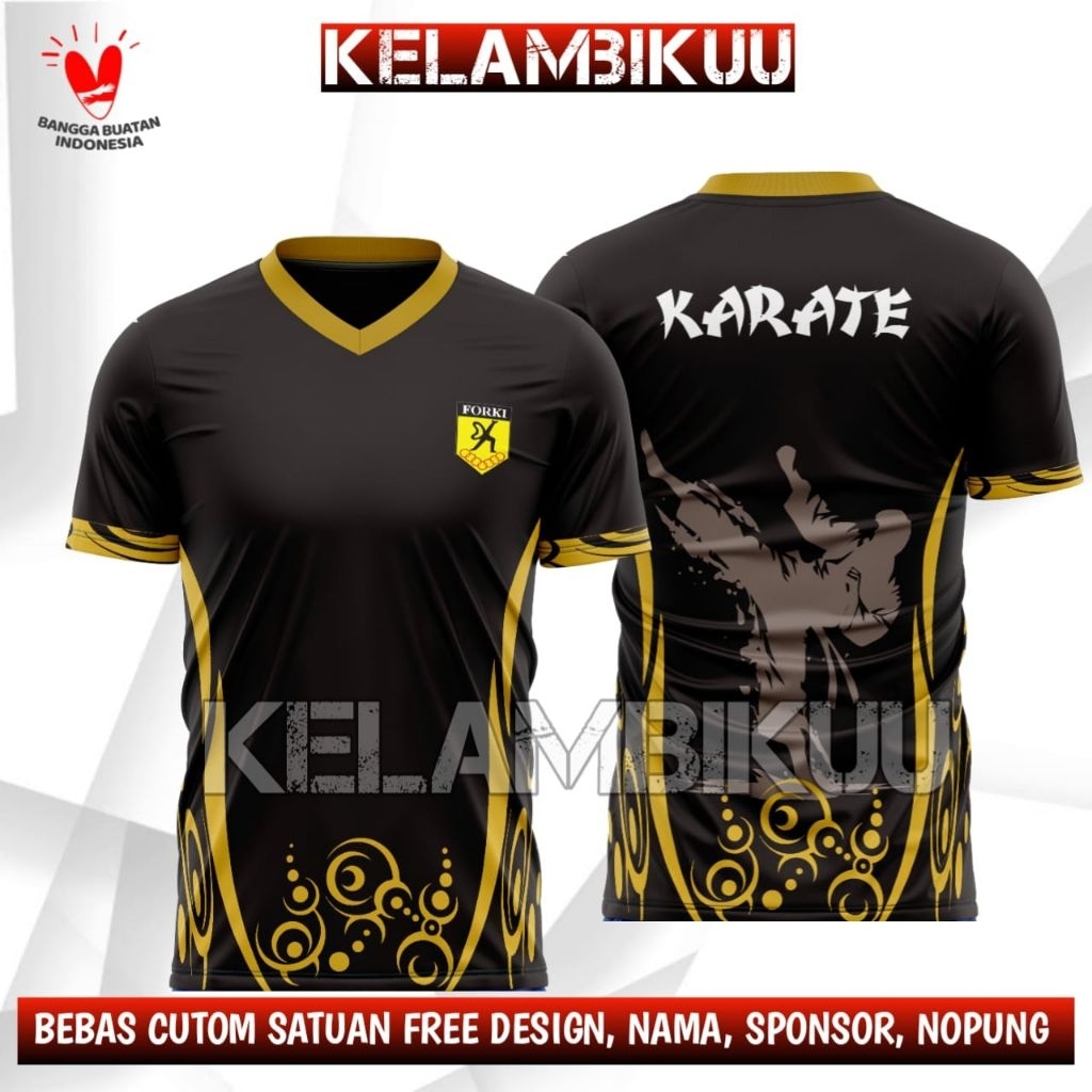 JERSEY BELA DIRI KARATE PRINTING/JERSEY KARATE CUSTOM/BAJU KAOS KARATE MURAH