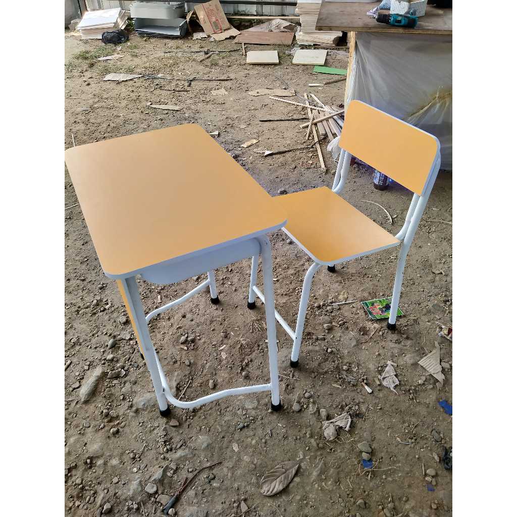 Set Meja Kursi Sekolah Besi | MDF / Multiplek PVC HPL | Ukuran & Model Variatif
