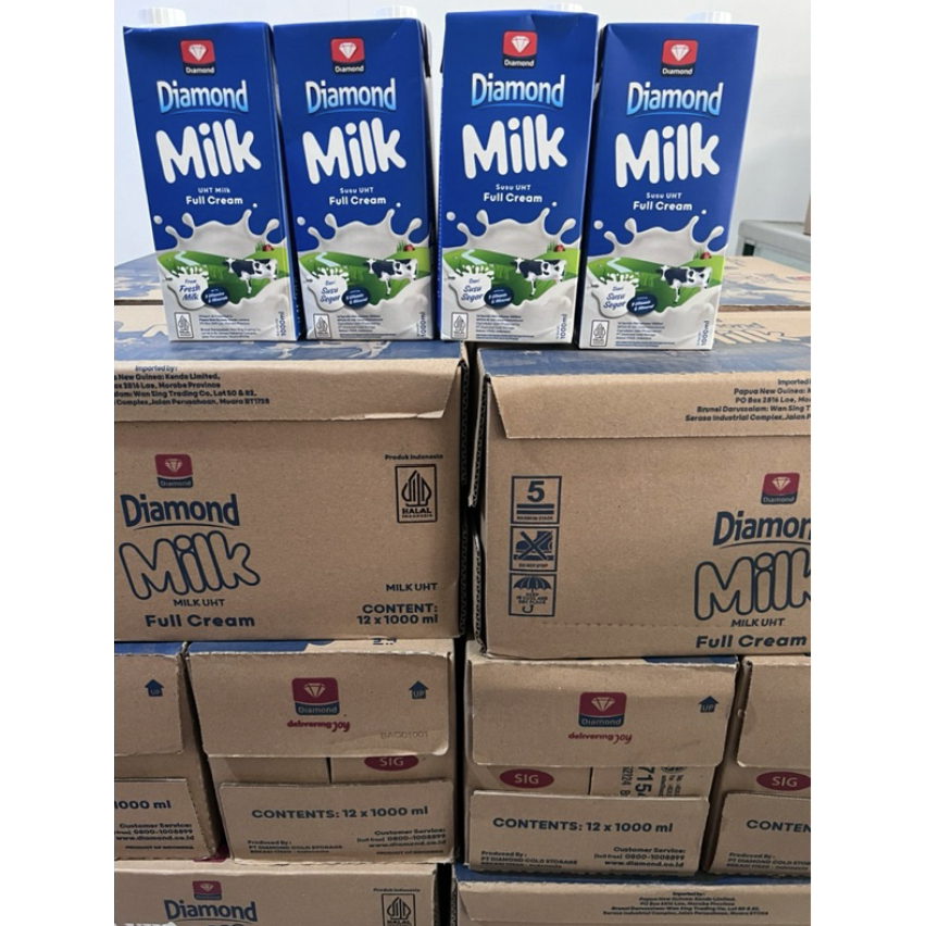 

Diamond Milk Susu UHT Full Cream 1L x 12 pcs