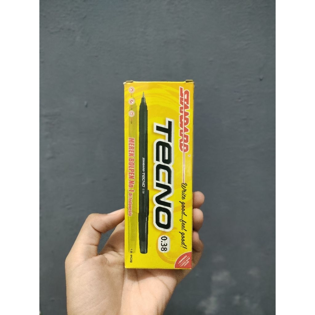 

BOLPOIN STANDARD TECNO ukuran 0.38 mm isi 12 pcs