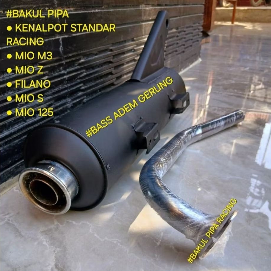 Knalpot Standar Racing Untuk Mio Gear/Mio M3 /Mio 125 /Mio Z /Filano Tanpa MereK Suara Bass Adem