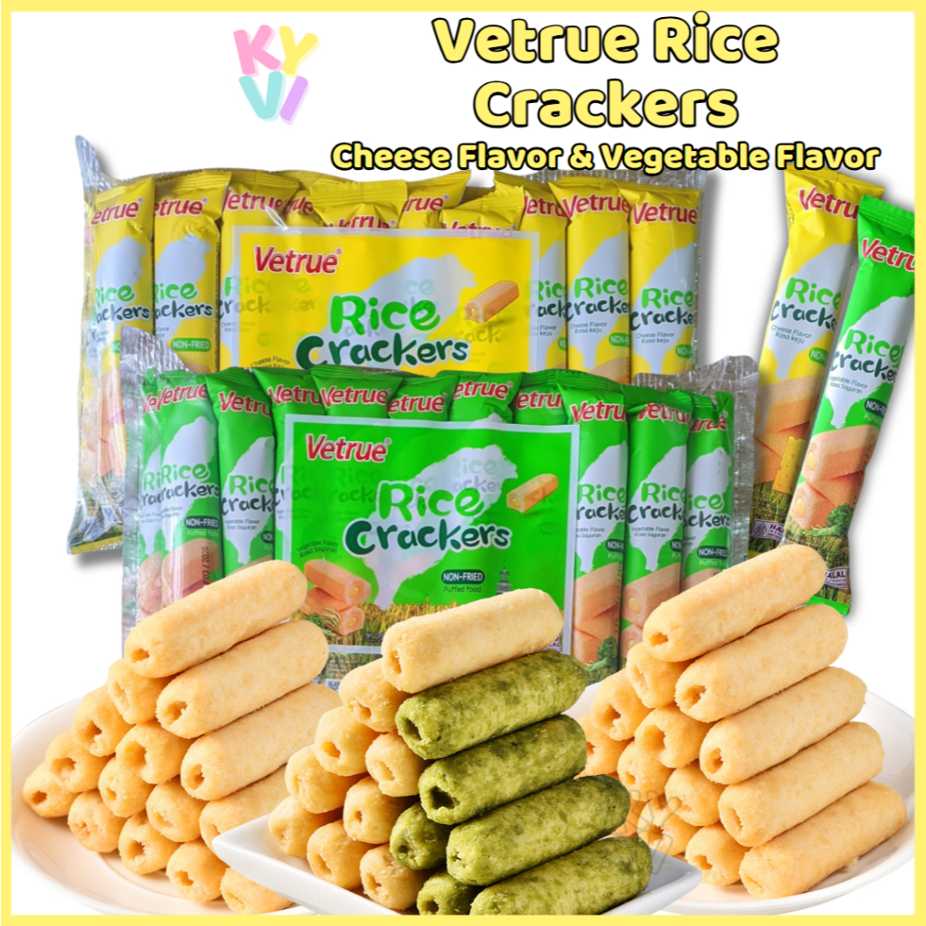 

KYVI - Snack Vetrue Rice Crackers Stick Vegetable & Cheese Flavor 220gr 1 Pack Isi 20pcs