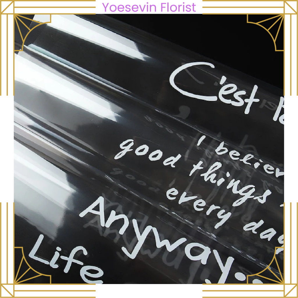 

KB6049 Kertas Buket Bening Transparan Plastik OPP Wrapping Paper Cellophane Bouquet Florist