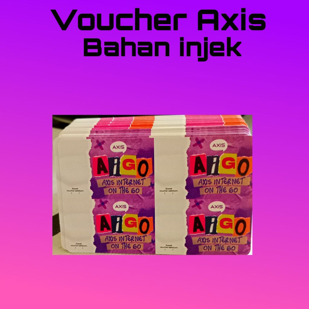 voucher AXIS kosongan bahan injek 1 box isi 400SN
