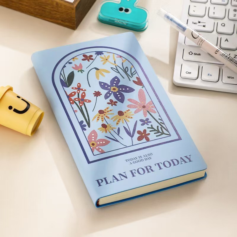 

A6 Flower Handbook Blank Notebook Portable Daily Planning Notebook High Beauty Pocket Book