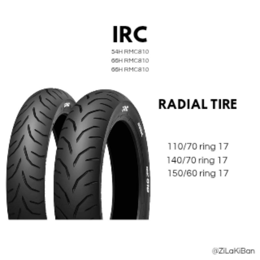 Promo Cuci Gudang Ban Luar IRC RMC810 110/70-17 140/70-17 150/60-17 RADIAL Tubless