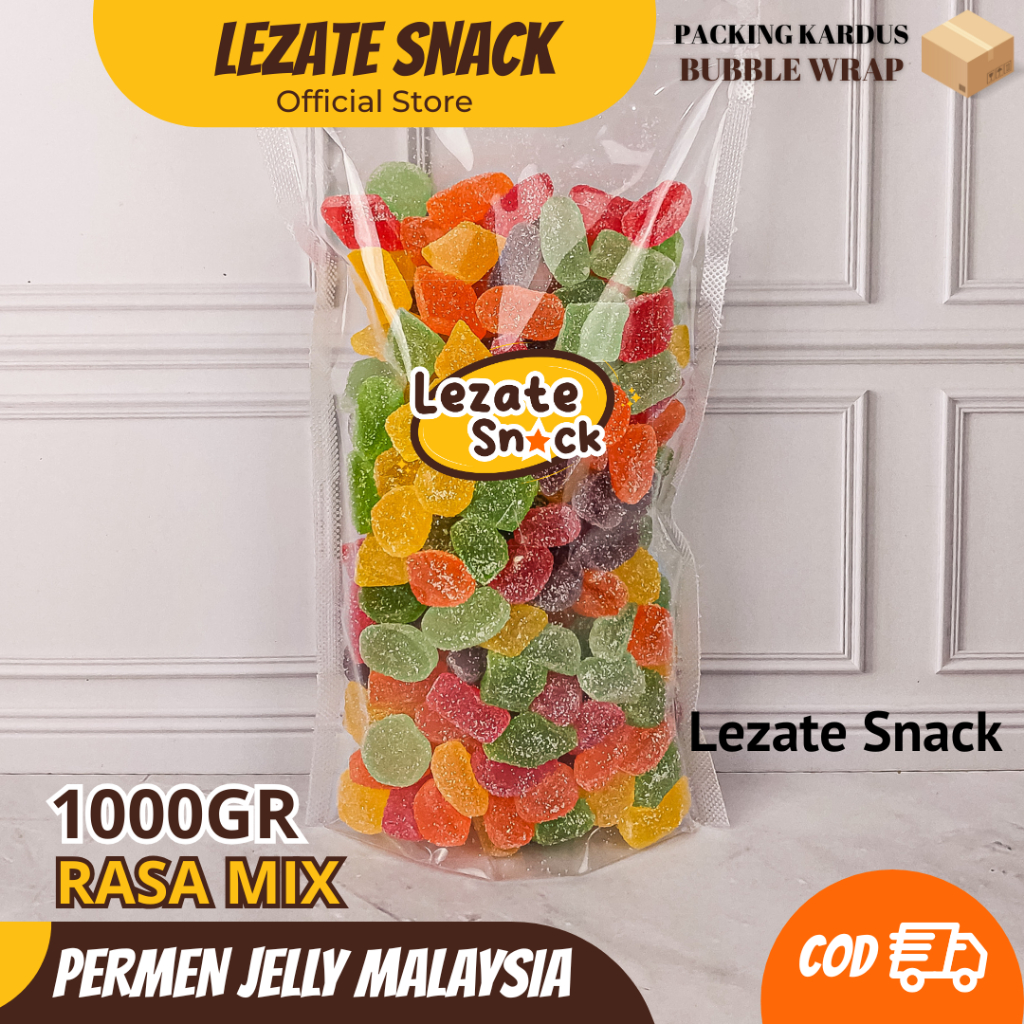 

Permen Jelly Malaysia 1KG Rasa Buah Kiloan Murah Enak Manis / Permen Jelly Halal Fruit Kiloan / Permen Jeli Yupi Murah Lezate Snack WAP SHOP