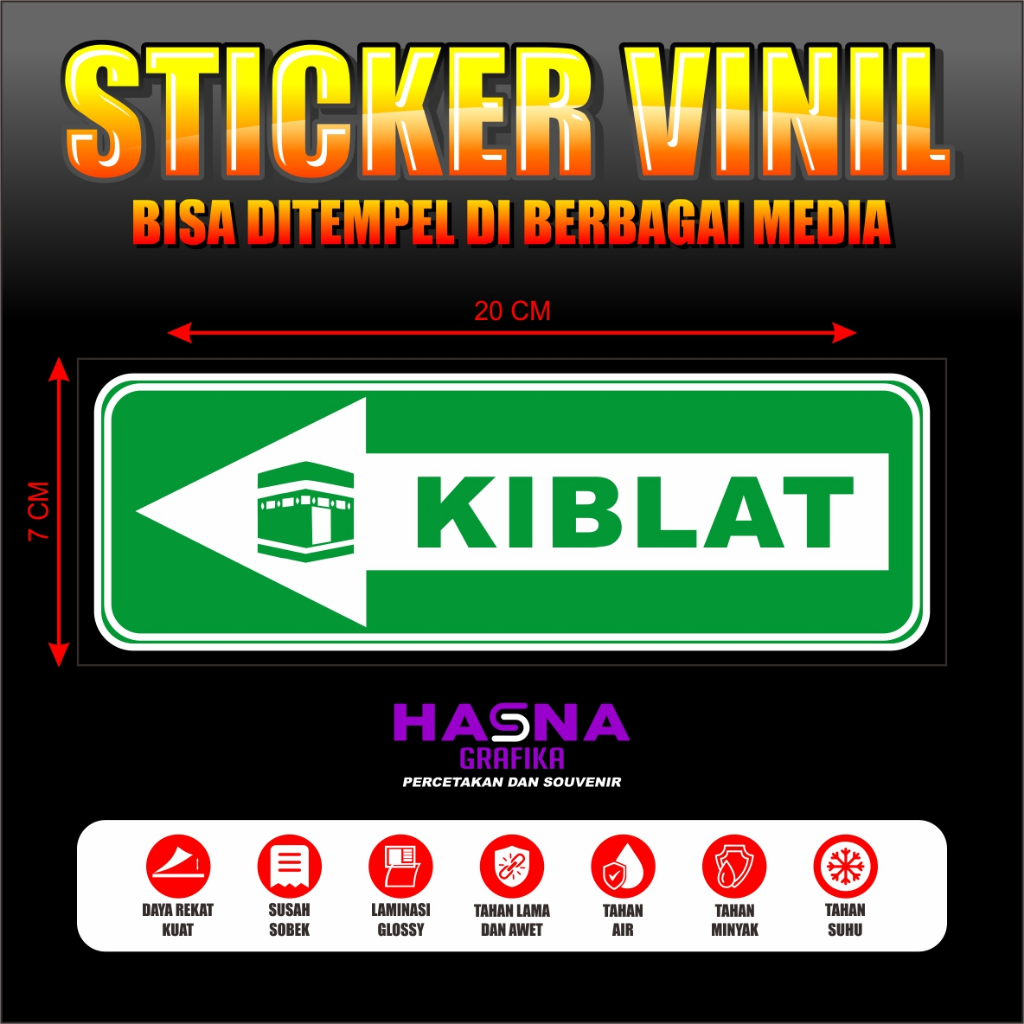 

Stiker / Sticker Arah Kiblat