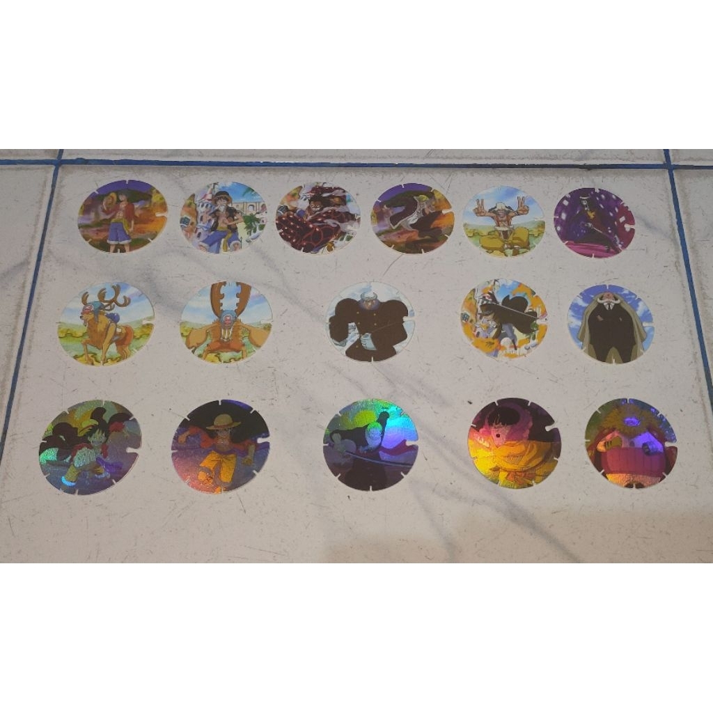 Tazos One piece 16pcs(rare tazos)