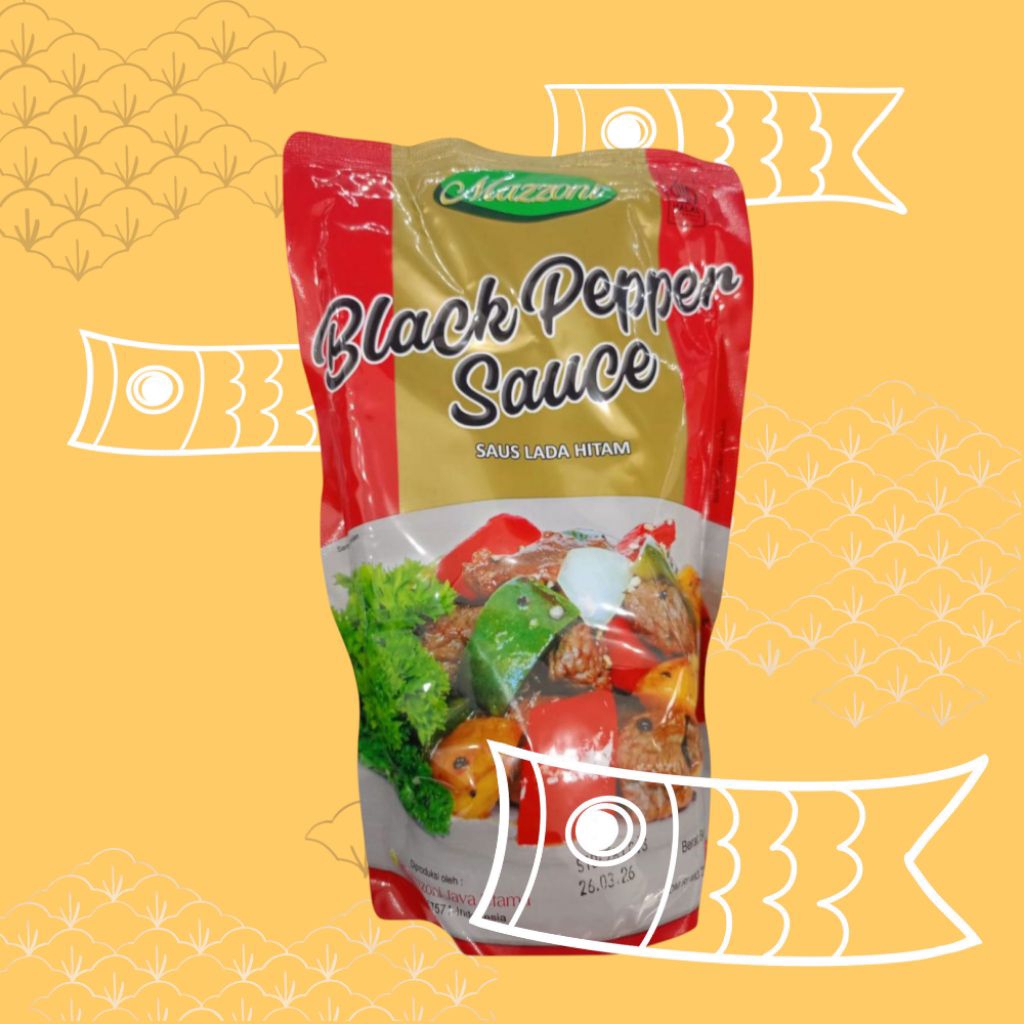 

Mazzoni Blackpepper sauce | Saus Lada Hitam 1 kg Low Msg Halal
