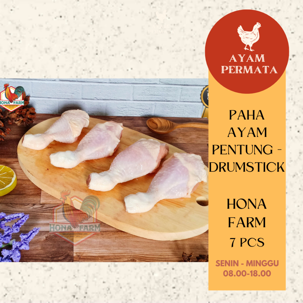 

Ayam Hona Farm Organik Probiotik Paha Bawah Pentung Drumstick - Sehat Bersih Makan Jamu Organic No Antibiotik