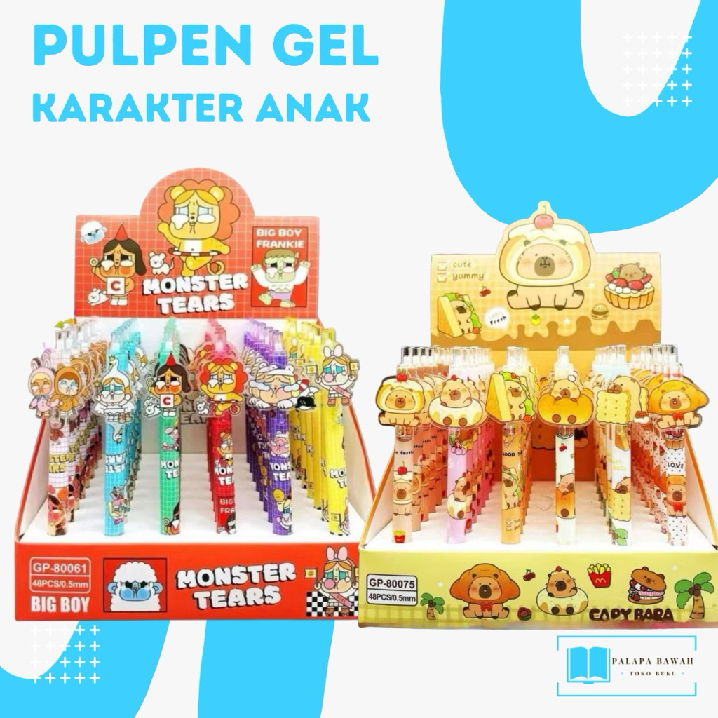 

PULPEN KARAKTER MURAH MERIAH SANRIO , GEL PEN CAPYBARA, CRAYON SINCHAN, KUROMI, CRY BABYE