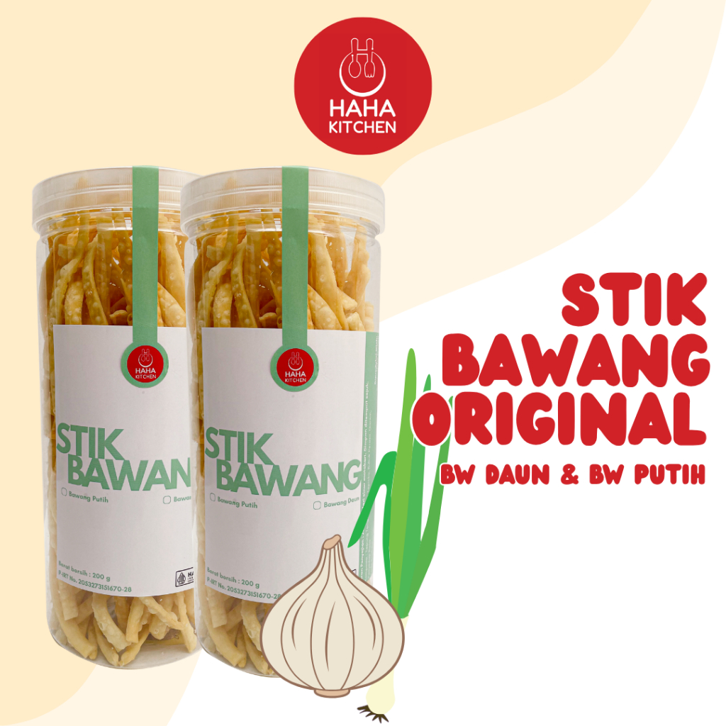 

[BUNDLE] Paket Stik Bawang 2 Rasa ORIGINAL Haha Kitchen Gurih Renyah Halal