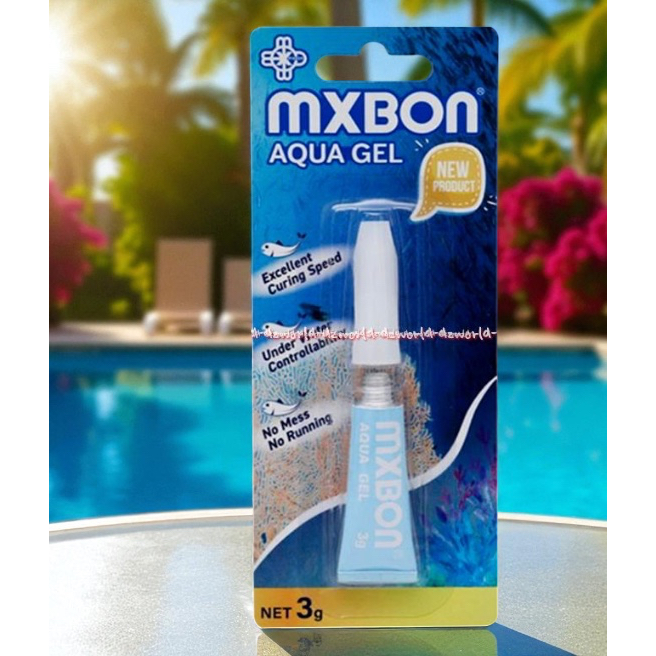 

Mxbon Aqua Gel 3gr Untuk Kaca Maxbon lem underwater aqua scape gel