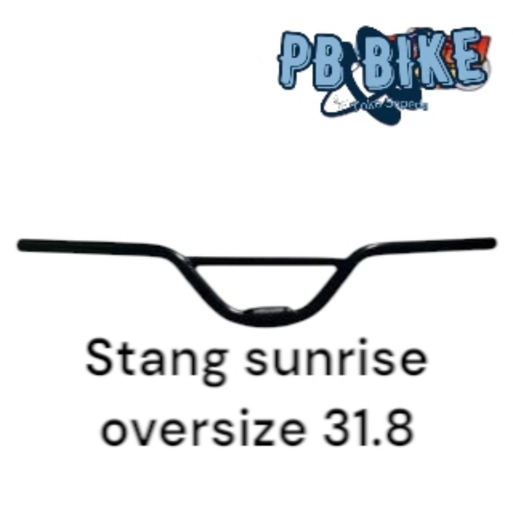 TERBARU STANG HANDLEBAR SEPEDA SUNRISE BAR STANDAR 25.4 SUNRISE HANDLE BAR HITAM BMX MTB FEDERAL