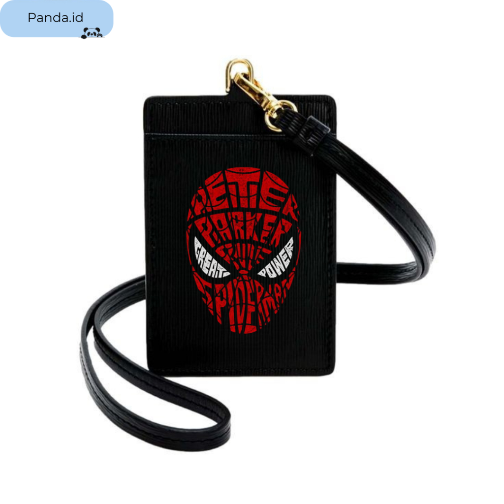 

Name Tag ID Card - Casing ID Card Kulit Motif Spider-Man